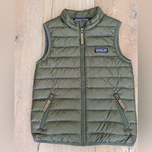 Patagonia olive green toddler vest